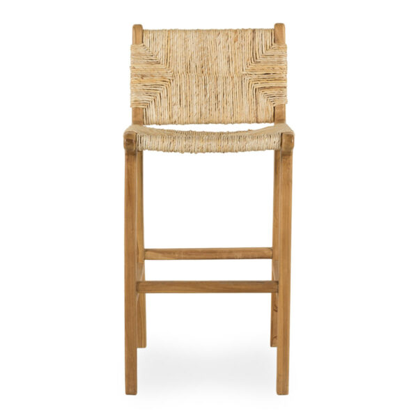 Natural wood stool.
