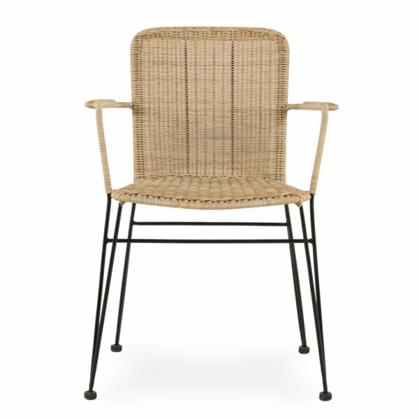 Outdoor rattan chairs.