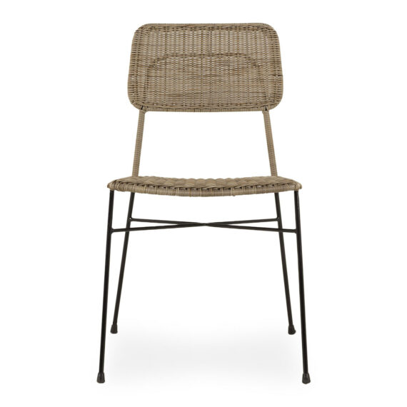 Rattan outdoor chairs.