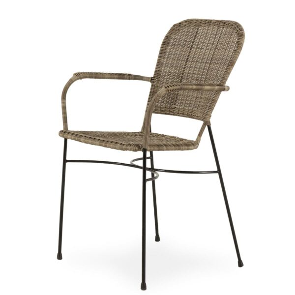 Synthetic rattan chairs.