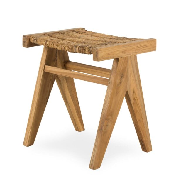 Wooden low stools.
