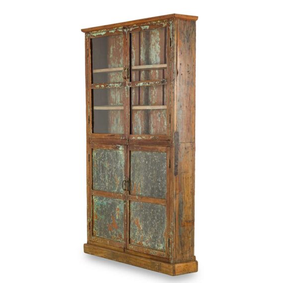 Vintage wooden display cabinets.