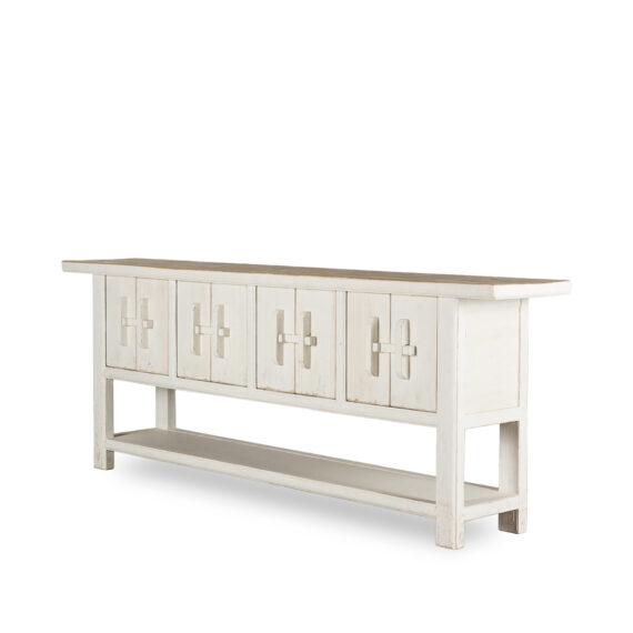 White sideboards.