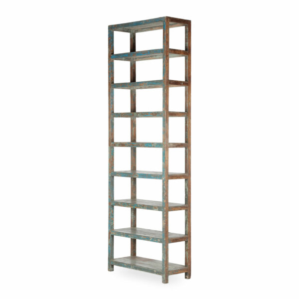 Antique wood bookcase.