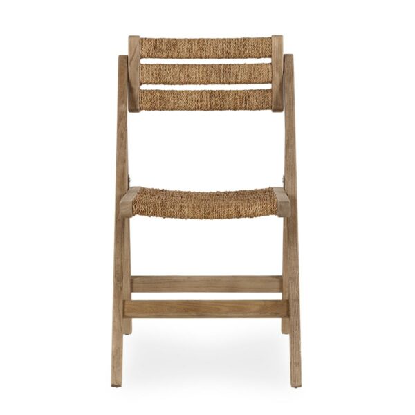 Chaise pliable en bois.