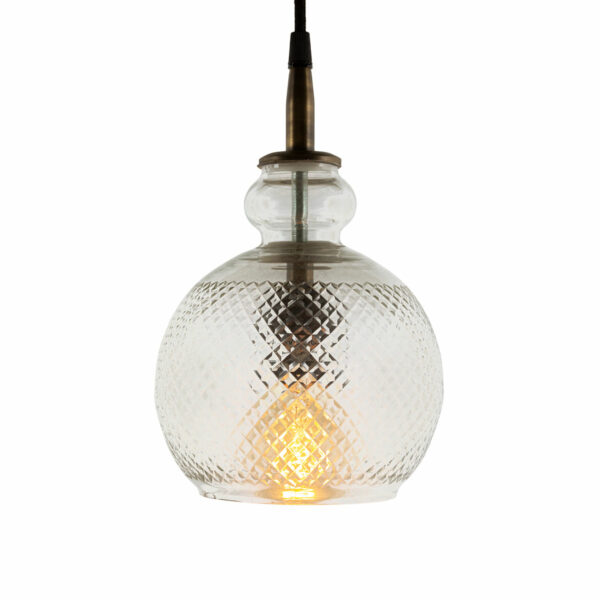 Glass lamp.