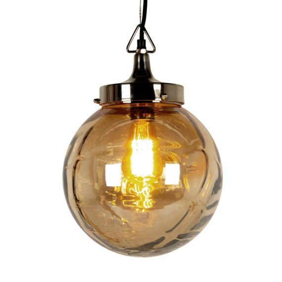 Glass pendant light.