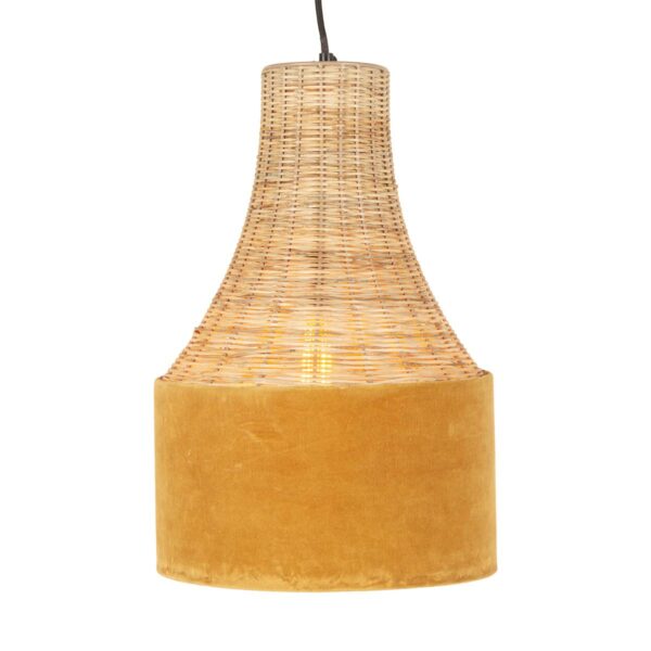 Natural fibre lamp.