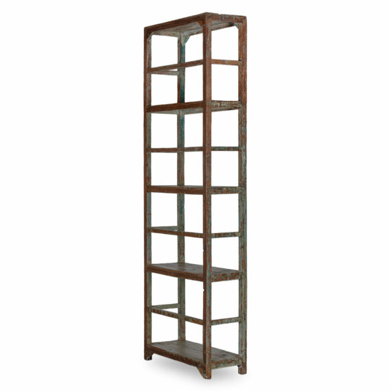 Antique shelving in wood.