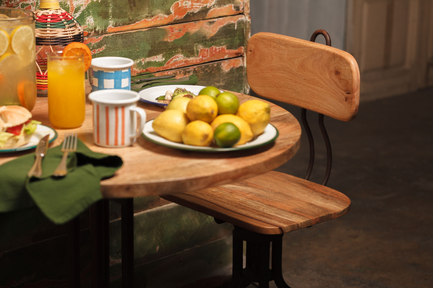 Coffee shop tables and chairs.