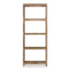 Tall and narrow shelving unit.