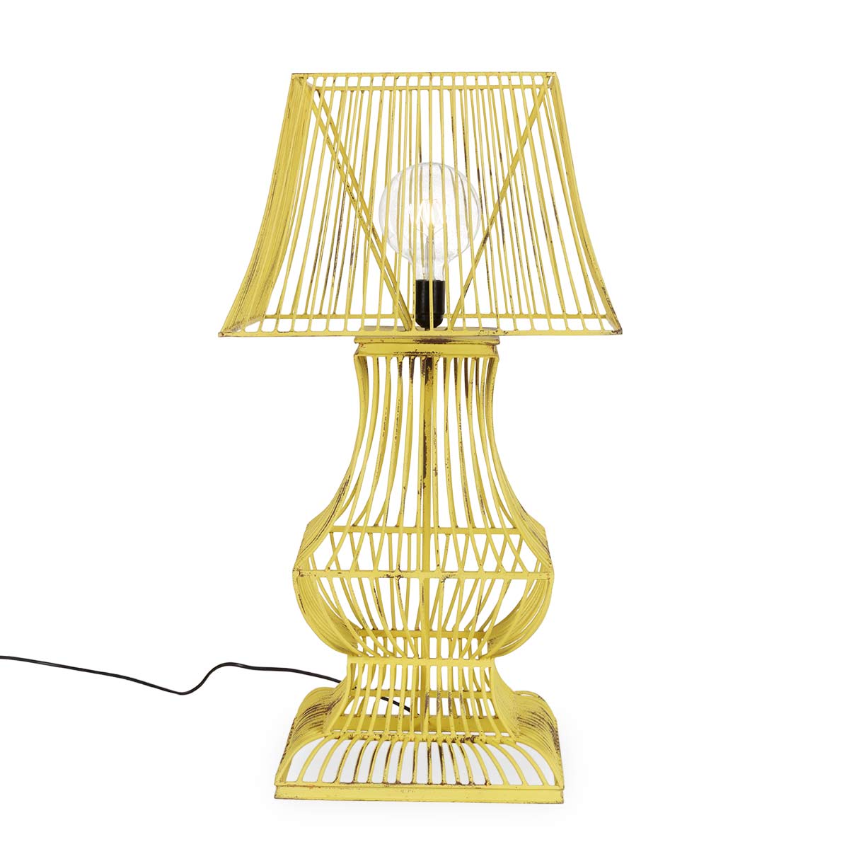 Extra large table lamp Simone model. Frontal view. Extra large table lamp.