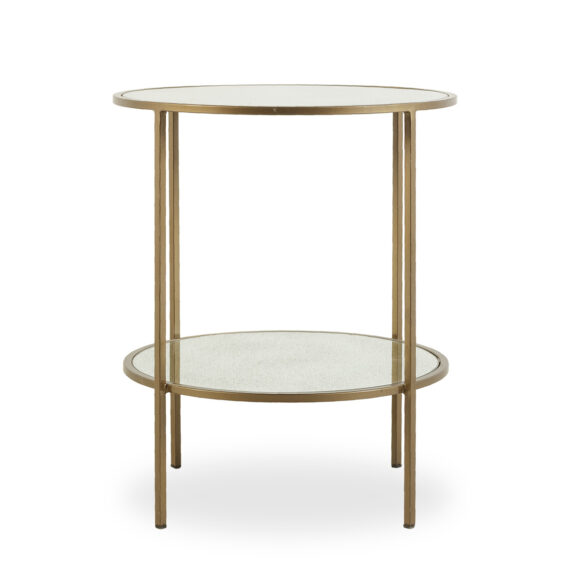 Golden side table.