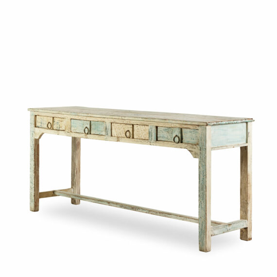 Vintage wood console table.