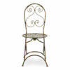 Wrought iron chair.