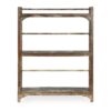 Antique wooden shelving unit.