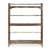 Antique wooden shelving unit.