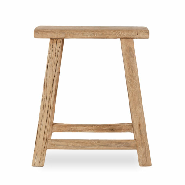 Low wooden stool.