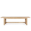 Natural wood table.