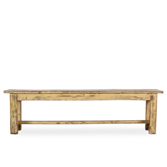 Second-hand wooden bench.