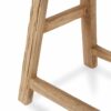 Wooden low stool.