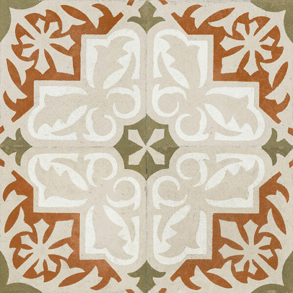 Ceramic floor tile.