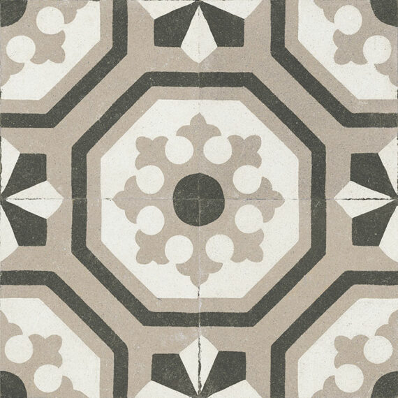 Ceramic floor tiles.