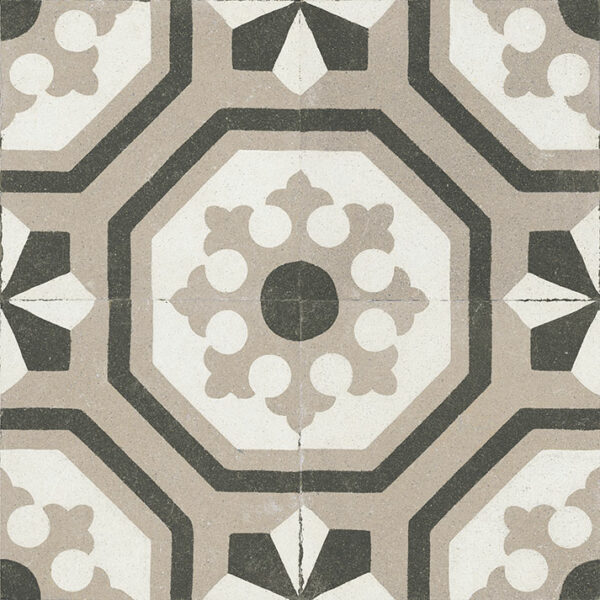 Ceramic floor tiles.