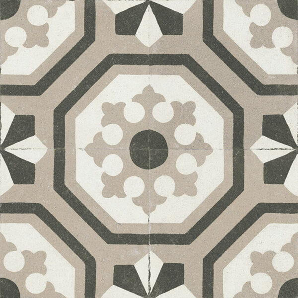 Ceramic floor tiles.