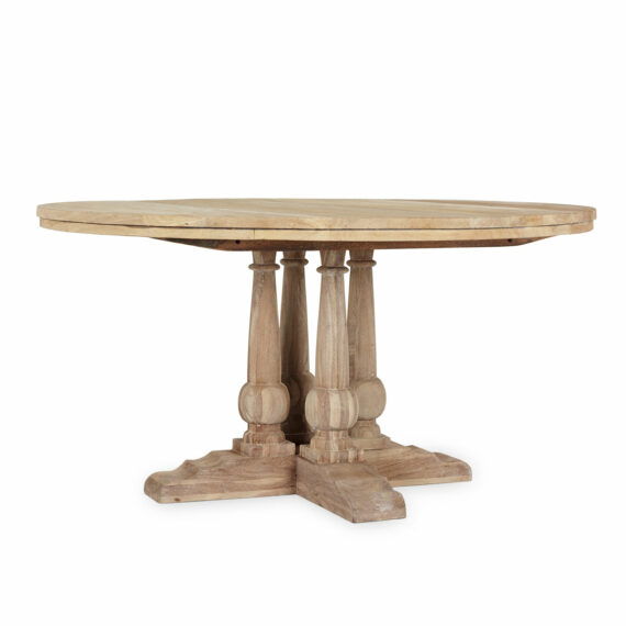 Round dining table.