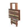 Wooden folding tables.
