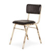 Armless bar chairs in leather.