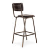 Leather upholstered bar stools.