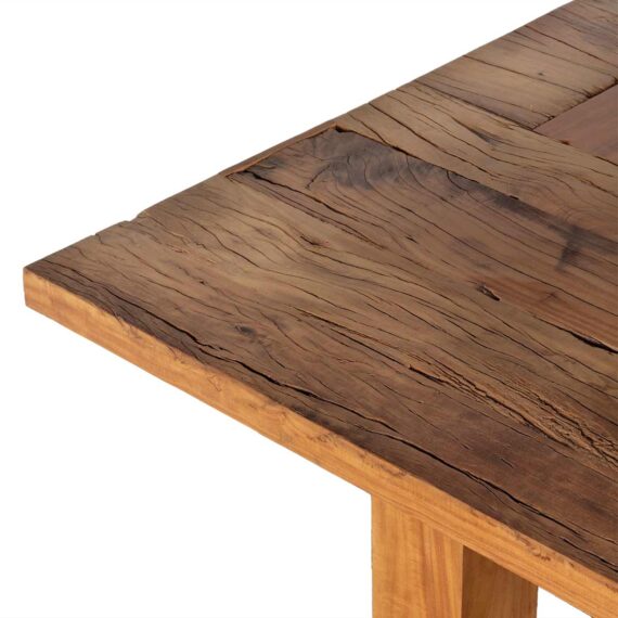 Rectangle reclaimed wood table.
