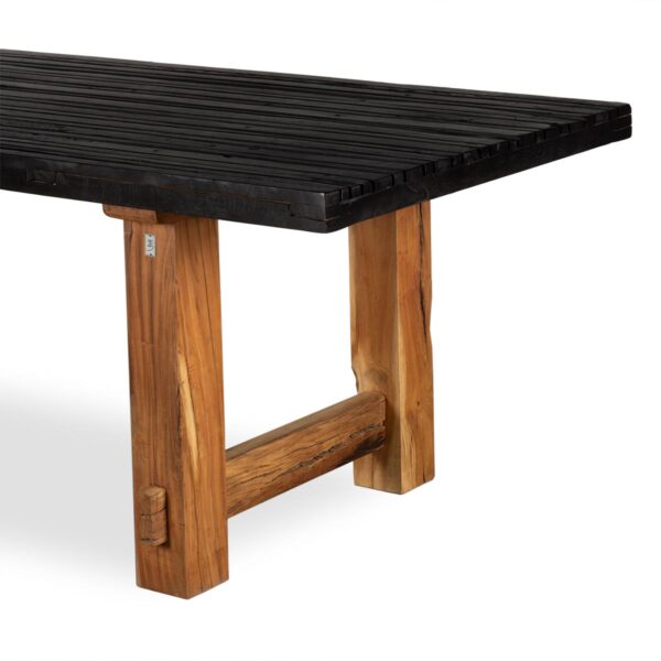 Rectangular wooden table.