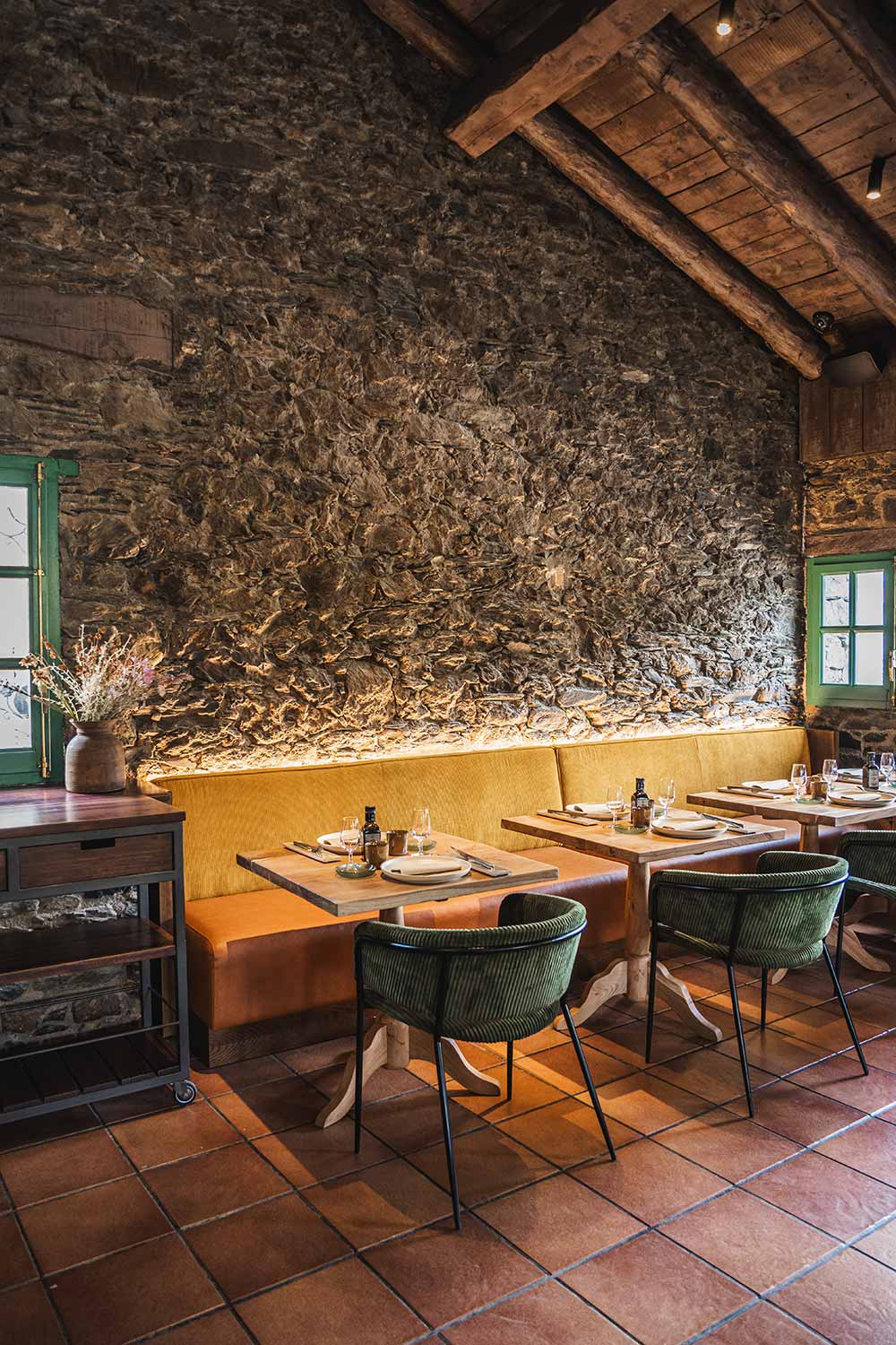 Tables for traditional restaurant.