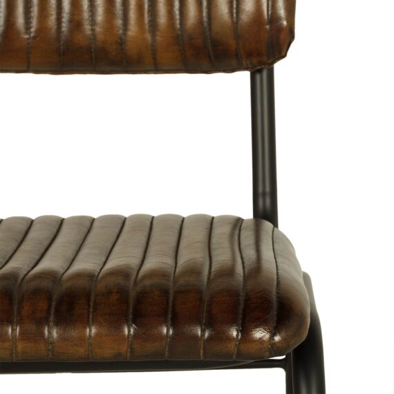 Chaises vintage industriel cuir.