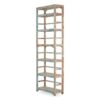 Antique wooden shelving.