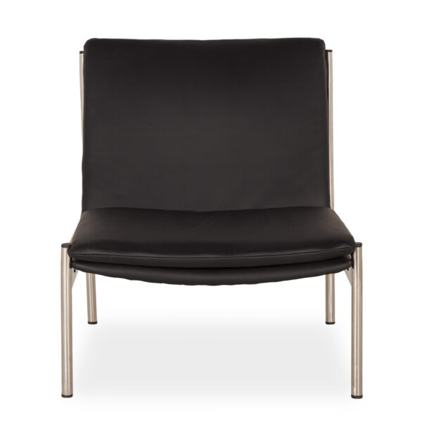 Leatherette armchair.