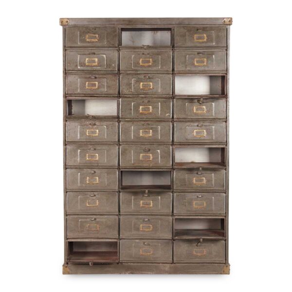 Meuble de bureau avec tiroirs.