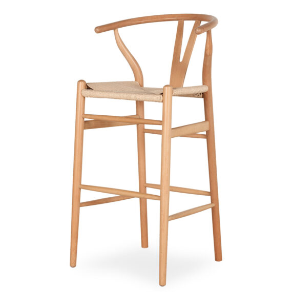 Natural rope and wood stool.