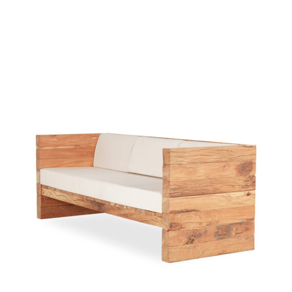 3 seater wood sofa.