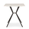 Marble tables.