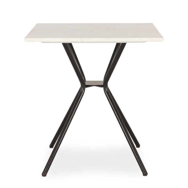 Marble tables.