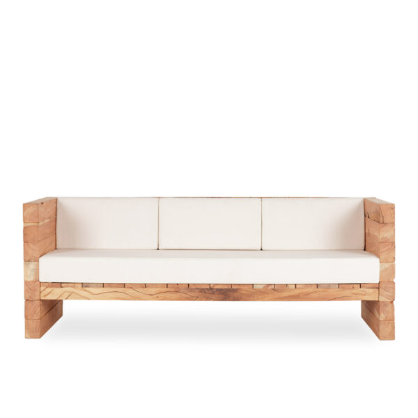 Wood sofa.