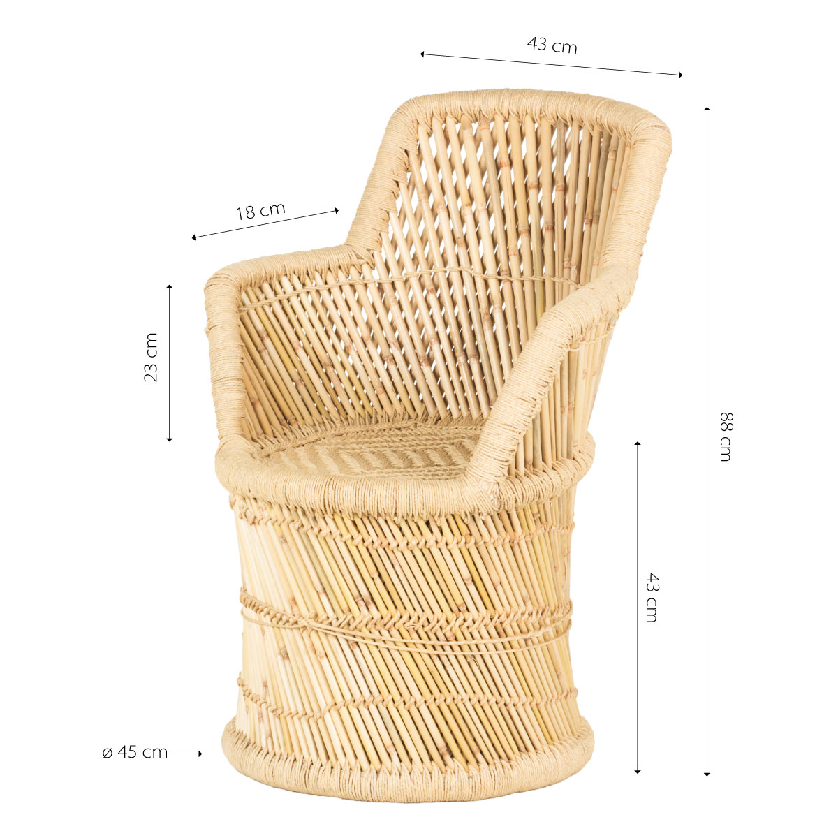 Bamboo chairs.