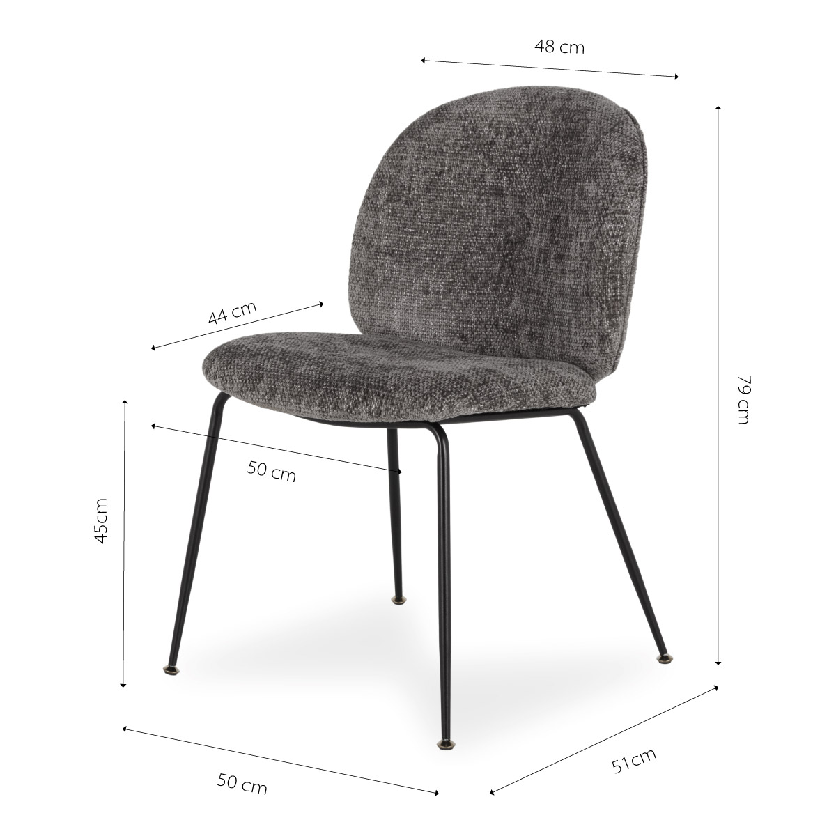Chaise en tissu FS.