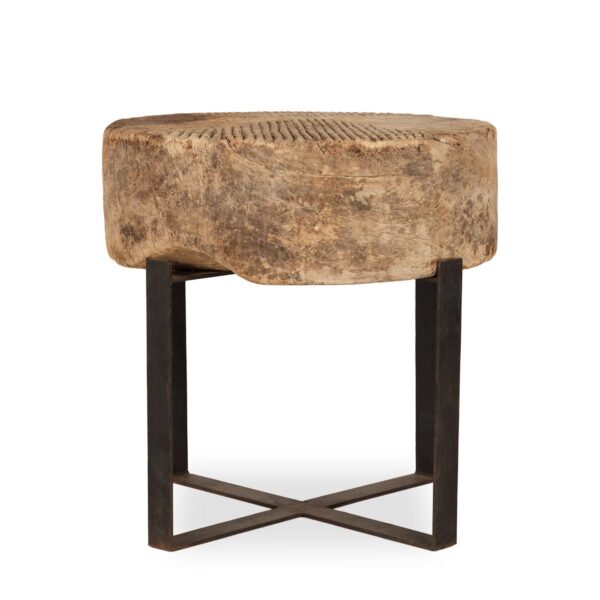 Log wood table.