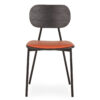 Front view of the restaurant chair Belia.
