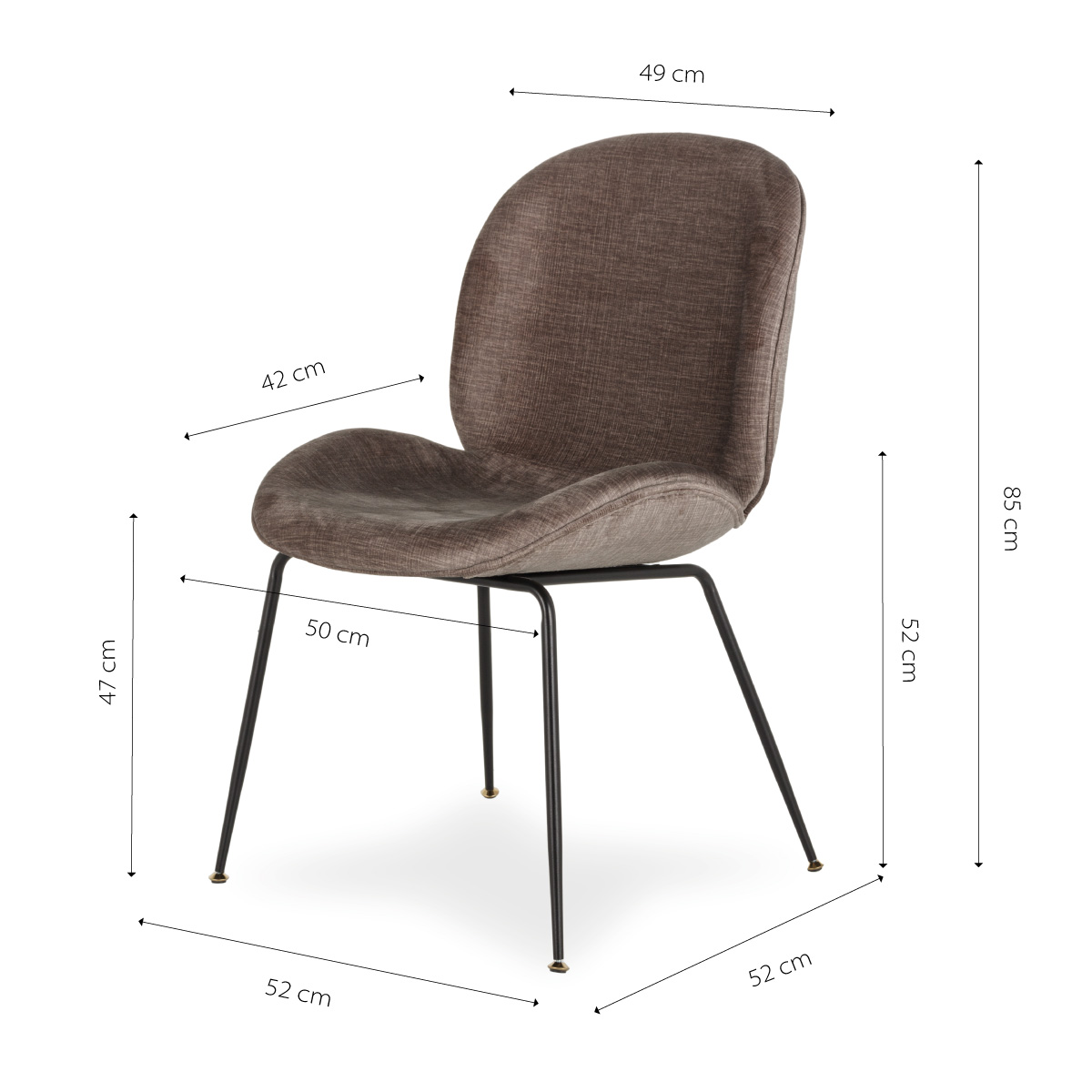 Upholstered dining chair.